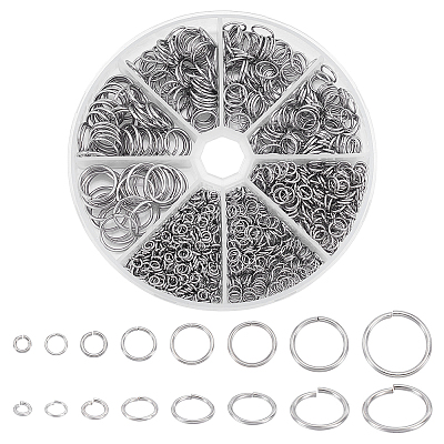 304 Stainless Steel Open Jump Rings STAS-PH0006-83-1