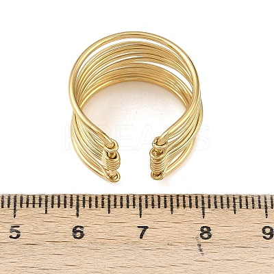 304 Stainless Steel Open Cuff for Women LS-RJEW-K306-01G-1