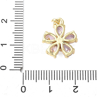 Brass Micro Pave Cubic Zirconia Pendants KK-D357-12B-G-1