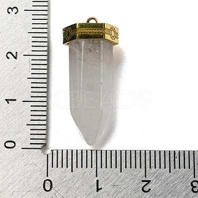 Natural Quartz Crystal Pointed Pendants STAS-K273-03G-05-1
