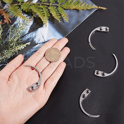 201 Stainless Steel Handheld Detacher Hook Key LS-FIND-WH0038-78P-1