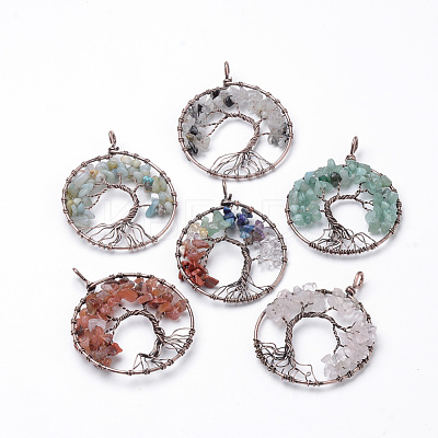 Natural Gemstone Big Pendants G-S271-18-1