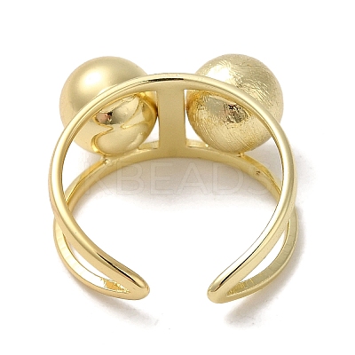 Brass Open Cuff Rings RJEW-Q778-42G-1