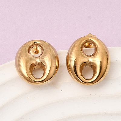 6 Pairs 304 Stainless Steel Stud Earrings EJEW-P340-02G-1