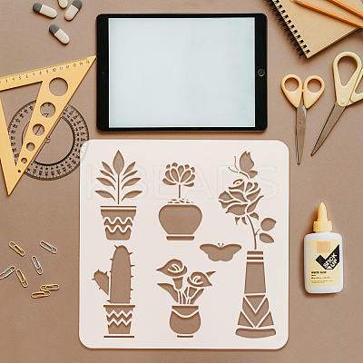 PET Hollow Out Drawing Painting Stencils DIY-WH0391-0939-1