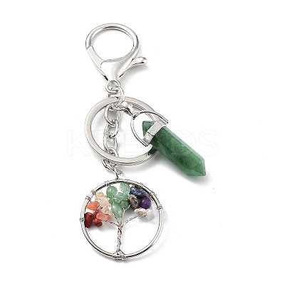 Natural Green Aventurine Keychain KEYC-M022-03B-1