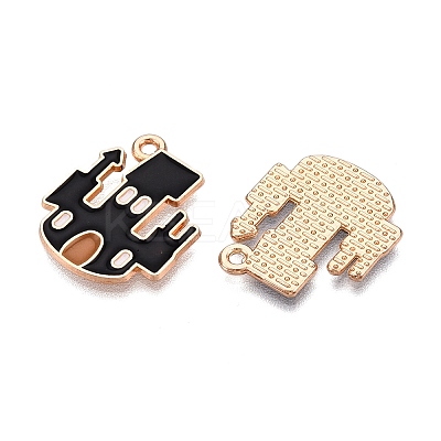 Halloween Alloy Enamel Pendants ENAM-T020-71-1