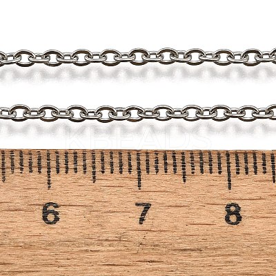 Non-Tarnish 304 Stainless Steel Cable Chain Necklaces NJEW-K090-01P-1