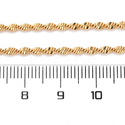 Brass Singapore Chains Necklace for Women NJEW-P265-27G-1