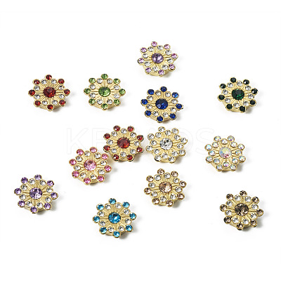 260Pcs 13 Style CCB Plastic with Rhinestones Cabochons FIND-CW0001-10-1