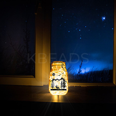 PVC Lamp Film for DIY Colorful Light Hanging Lamp Frosted Glass Jar DIY-WH0408-015-1