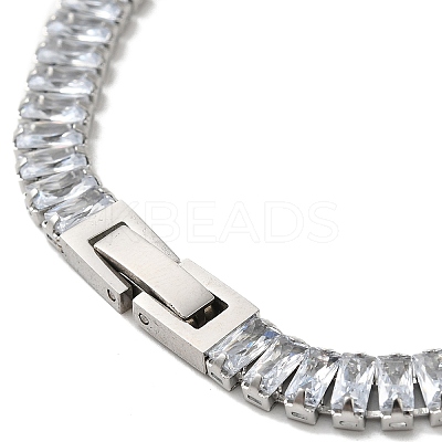 Cubic Zirconia Tennis Bracelet BJEW-M301-04P-01-1