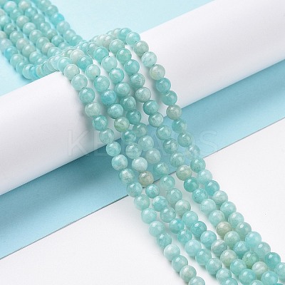 Natural Amazonite Round Beads Strands G-A025-01A-1