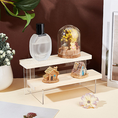 2-Tier Transparent Acrylic Model Toy Assembled Holder ODIS-WH0329-65B-1