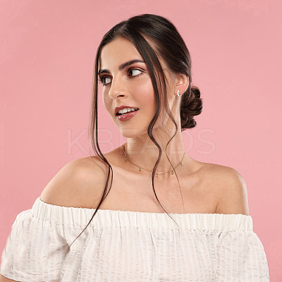 2 Pairs 2 Colors Two Tone 304 Stainless Steel Chunky Huggie Hoop Earrings with Enamel for Women EJEW-DC0001-38A-1
