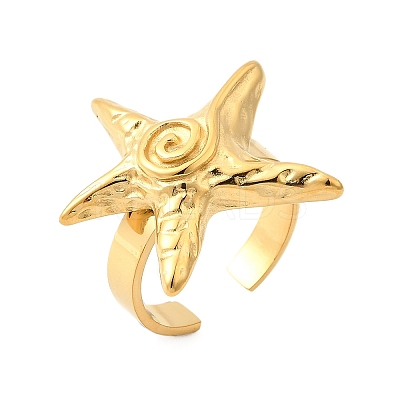 304 Stainless Steel Cuff Rings RJEW-V014-06B-G-1