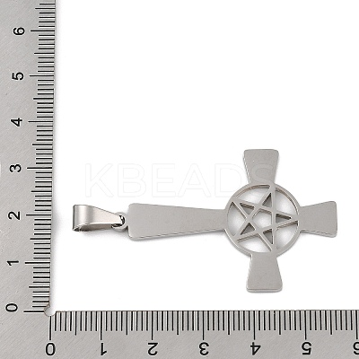 304 Stainless Steel Pendants STAS-C116-02P-1