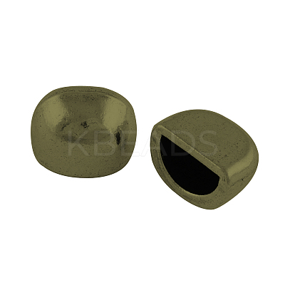 Tibetan Style Alloy Belt Cord Tip Findings TIBE-S262-AB-FF-1