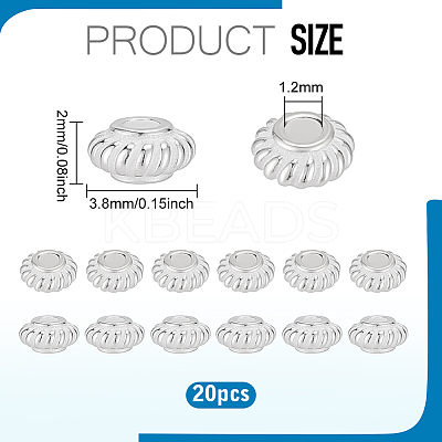 20Pcs 925 Sterling Silver Beads STER-PH0004-36A-1