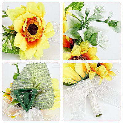 Silk Cloth Imitation Flower Wrist AJEW-CP0001-38-1