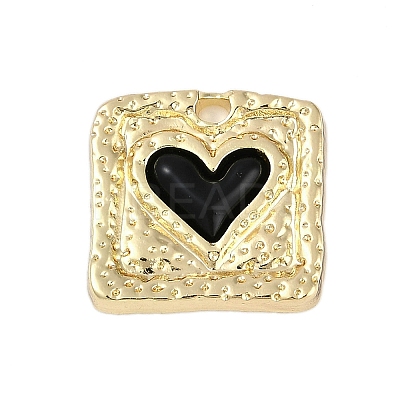 Rack Plating Alloy Enamel Pendants PALLOY-P309-04G-01-1
