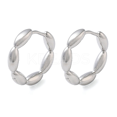 Brass Oval Hoop Earrings for Women EJEW-F347-01P-02-1