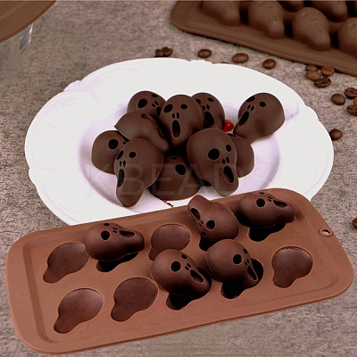 Halloween Skull Shape Food Grade Silicone Molds DIY-H126-01-1
