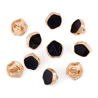 10Pcs 1-Hole Alloy Enamel Shank Buttons BUTT-TA0001-37-1