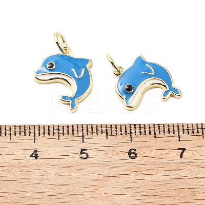 Brass Enamel Pendants KK-L237-027G-03-1