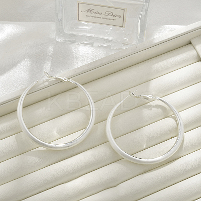 Brass Hoop Earrings for Women EJEW-A121-18C-S-1