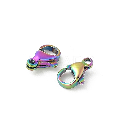 304 Stainless Steel Lobster Claw Clasps STAS-T065-10mm-34RC-1