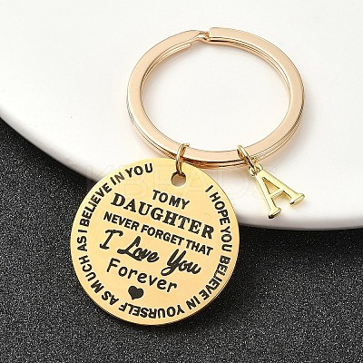 Valentine's Day Brass & 201 Stainless Steel Keychain KEYC-YW00097-01-1