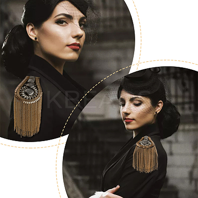 Detachable Iron Tassel Epaulettes FIND-FH0005-47G-1