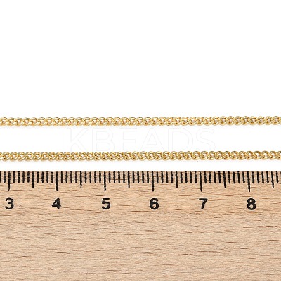 Brass Curb Chain Necklaces X-NJEW-K123-09G-1