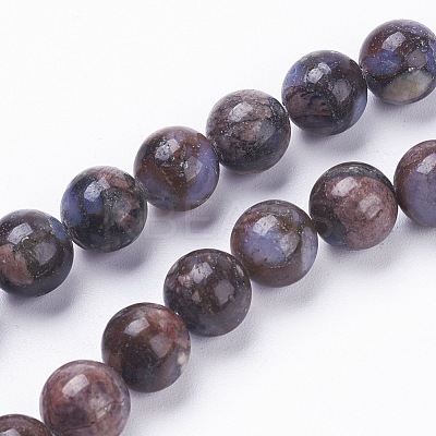 Natural Glaucophane Beads Strands G-G735-54-6mm-1