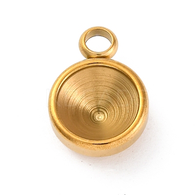 202 Stainless Steel Pendant Rhinestone Settings STAS-F266-24G-1