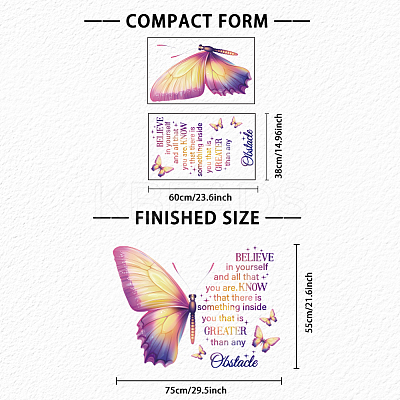 Translucent PVC Self Adhesive Wall Stickers STIC-WH0015-300-1