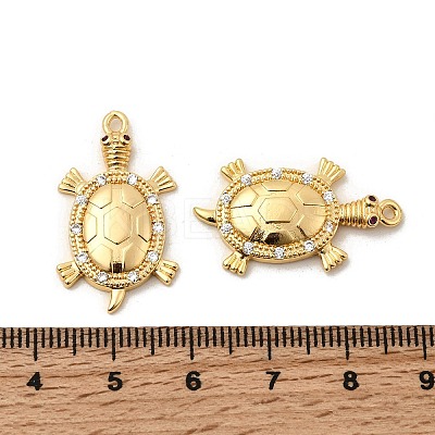 Brass Micro Pave Cubic Zirconia Pendants KK-P344-08B-G-1