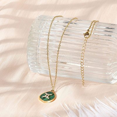 304 Stainless Steel Micro Pave Cubic Zirconia constellation Pendant Necklaces NJEW-R021-01G-03-1