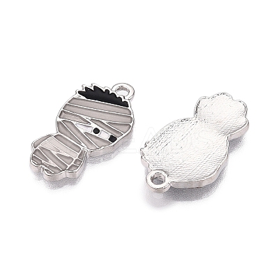 Halloween Theme Rack Plating Luminous Alloy Enamel Pendants ENAM-N056-228P-1