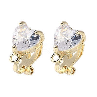 Brass Clip-on Earring Findings for Women EJEW-V002-04G-01-1