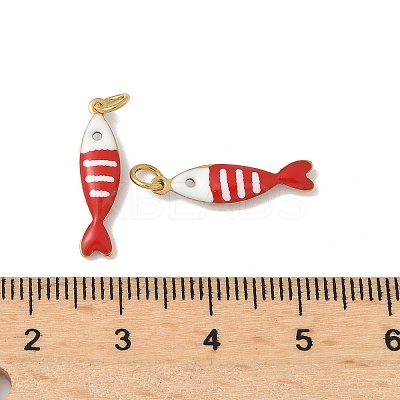 304 Stainless Steel Enamel Pendants STAS-P394-05G-03-1