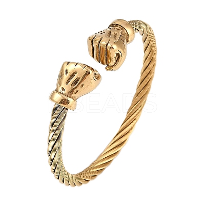 Ion Plating(IP) 304 Stainless Steel Bangles for Women STAS-M023-19E-1