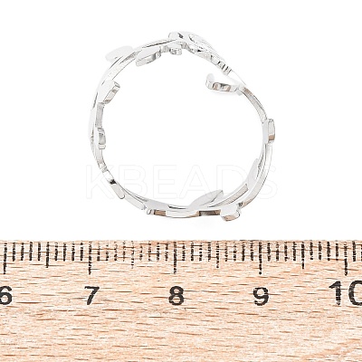 304 Stainless Steel Cuff Rings RJEW-D337-03P-1