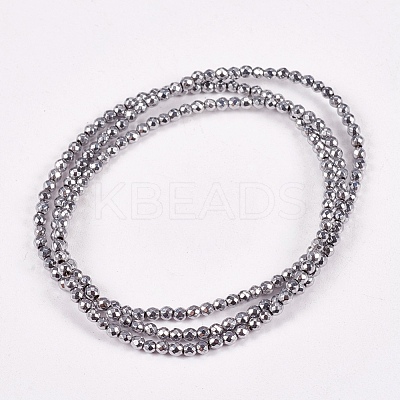 Electroplate Non-Magnetic Hematite Beads Strands X-G-J169B-2mm-02-1