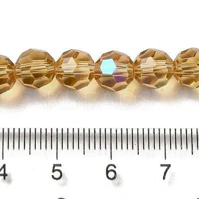 Electroplate Transparent Glass Beads Strands EGLA-A035-T8mm-L17-1