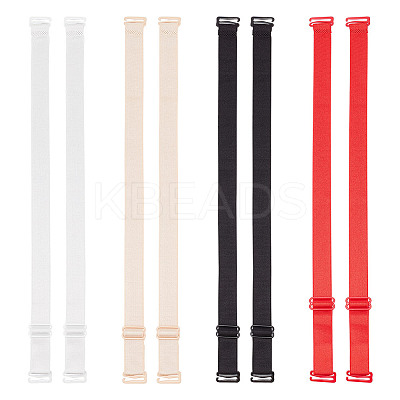 8 Pairs 4 Colors Adjustable Nylon Bra Straps FIND-GO0002-20-1