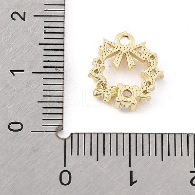 Brass Micro Pave Cubic Zirconia Pendants KK-K371-41A-G-1