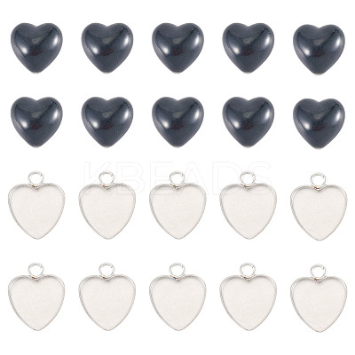 20Pcs 304 Stainless Steel Pendant Cabochon Settings for Fashion Jewelry STAS-TA0006-23-1