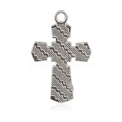 Platinum Plated Alloy Enamel Latin Cross Pendants ENAM-J560-01P-1